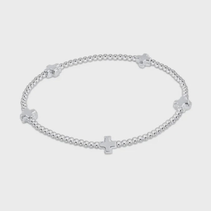 Signature Cross Small Sterling Pattern Bracelet