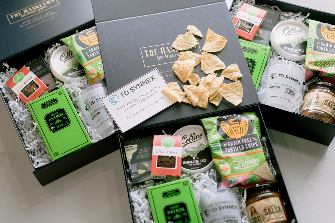 TD Synnex Gift Box from The Basketry including Collins Margarita Mix, Hola Nola Salsa