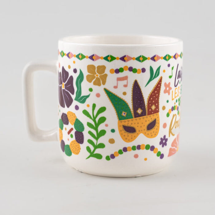 Mardi Gras Flowers Mug