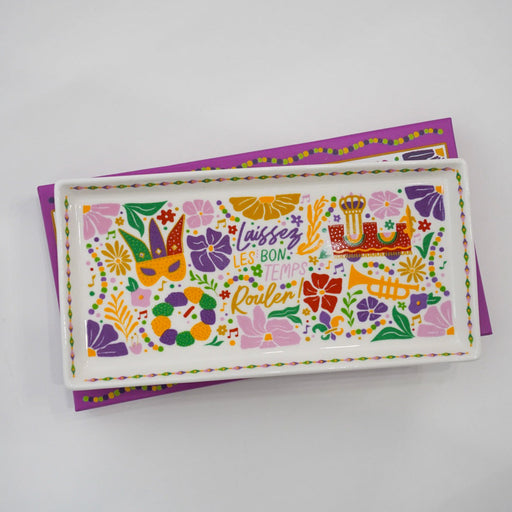 Colorful decorative box with intricate patterns on a white background