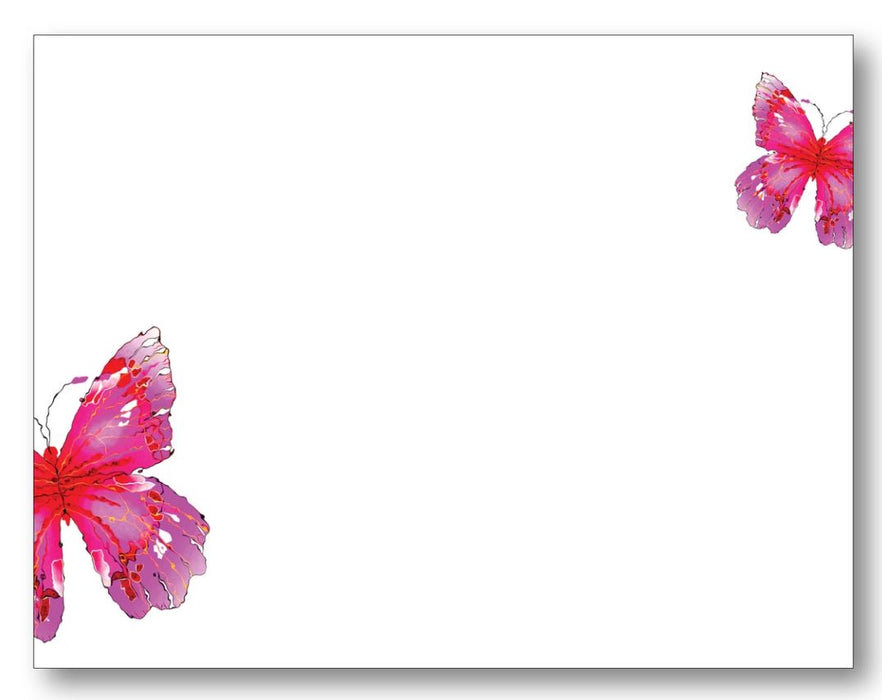 Butterfly Watercolor Pink Note Block