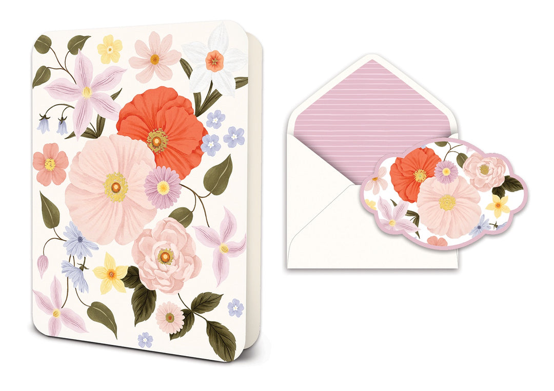 Delicate Windflowers Deluxe Greeting Card