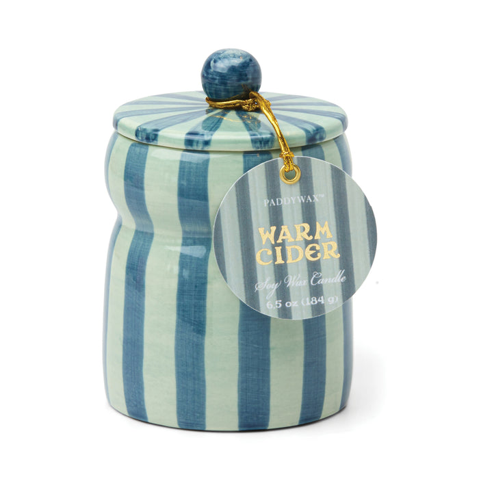 Cabana Striped Candle - Warm Cider