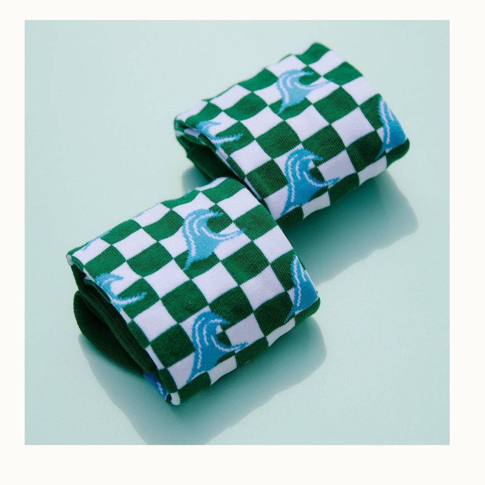 Bonfolk Green Wave Socks