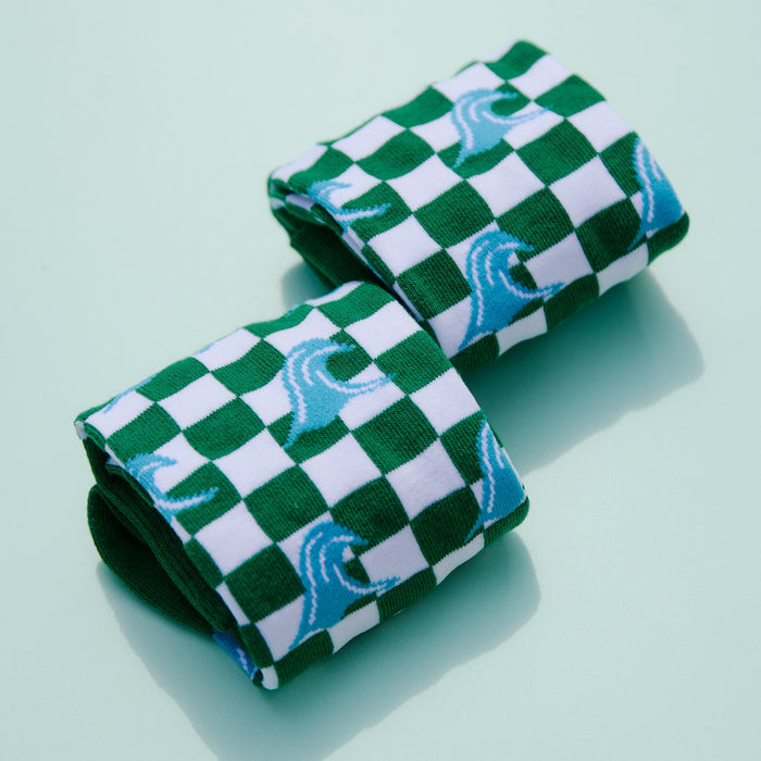 Bonfolk Green Wave Socks
