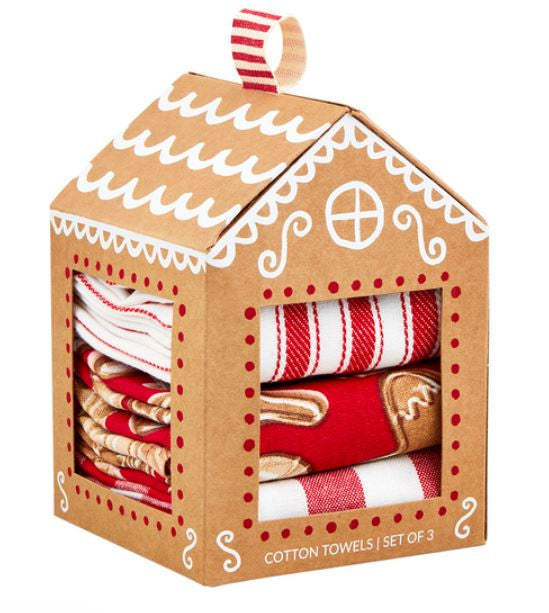 Cookie Print Gingerbread House Towel Set