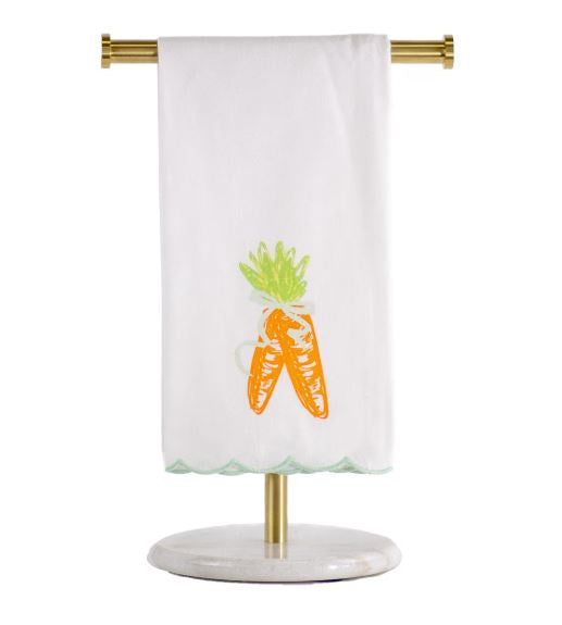 Carrot Scallop Edge Hand Towel