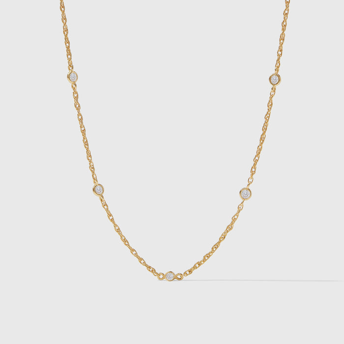 Celeste Delicate Station Necklace - Gold