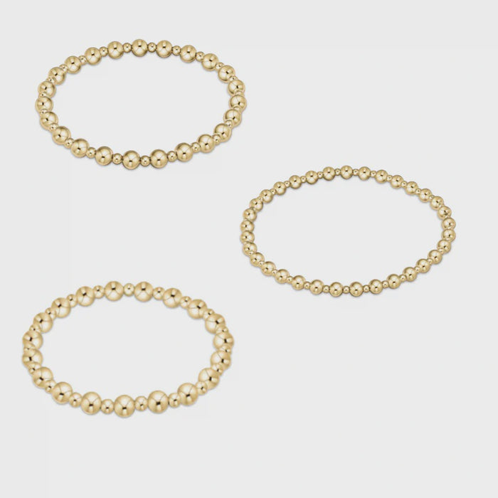Classic Grateful Gold Bead Bracelet