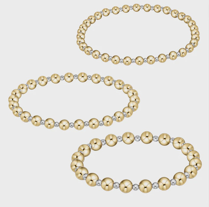 Classic Grateful Mixed Metal Bead Bracelet