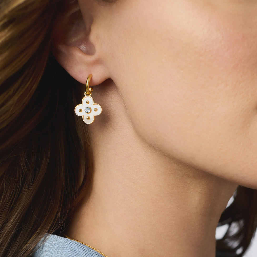 Colette Hoop &amp; Charm Earring - Champagne