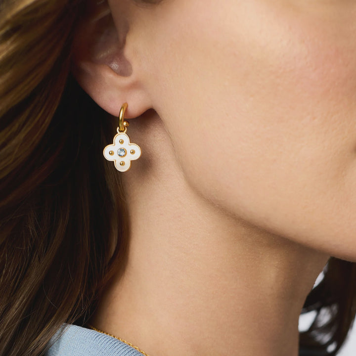 Colette Hoop &amp; Charm Earring - Champagne