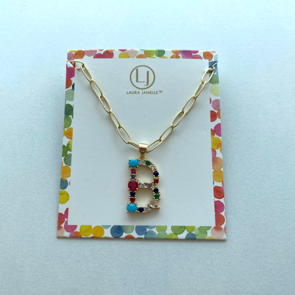 Colorful Initial Necklace