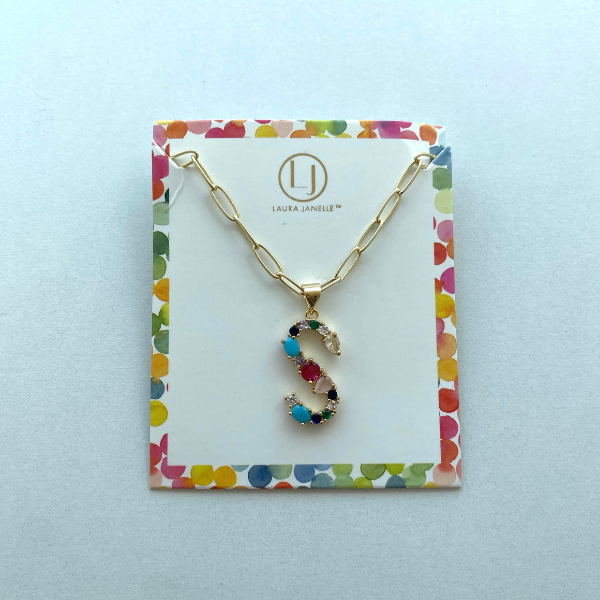 Colorful Initial Necklace