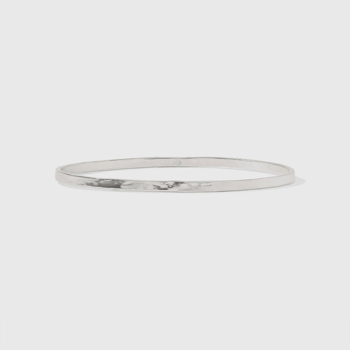 Crescent Bangle - Silver