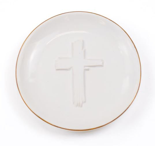 Cross Embossed Trinket Dish