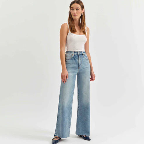Far Out High Rise Wide Leg - Fools Gold