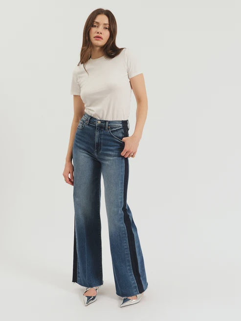 Far Out High Rise Wide  -Tuxedo