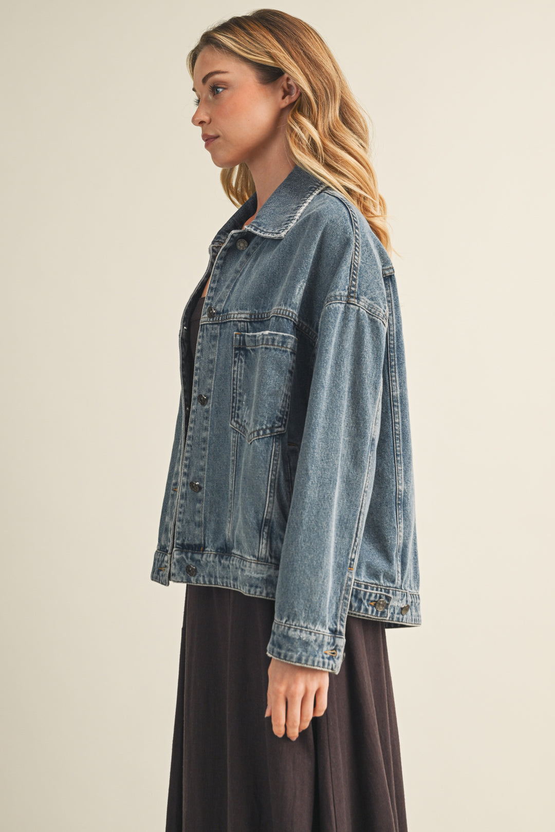 Vintage Wash Pleated Back Jacket