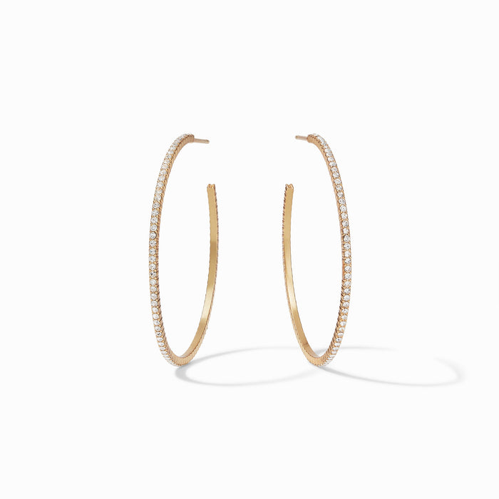 Windsor Hoop  - Gold Cubic Zirconia