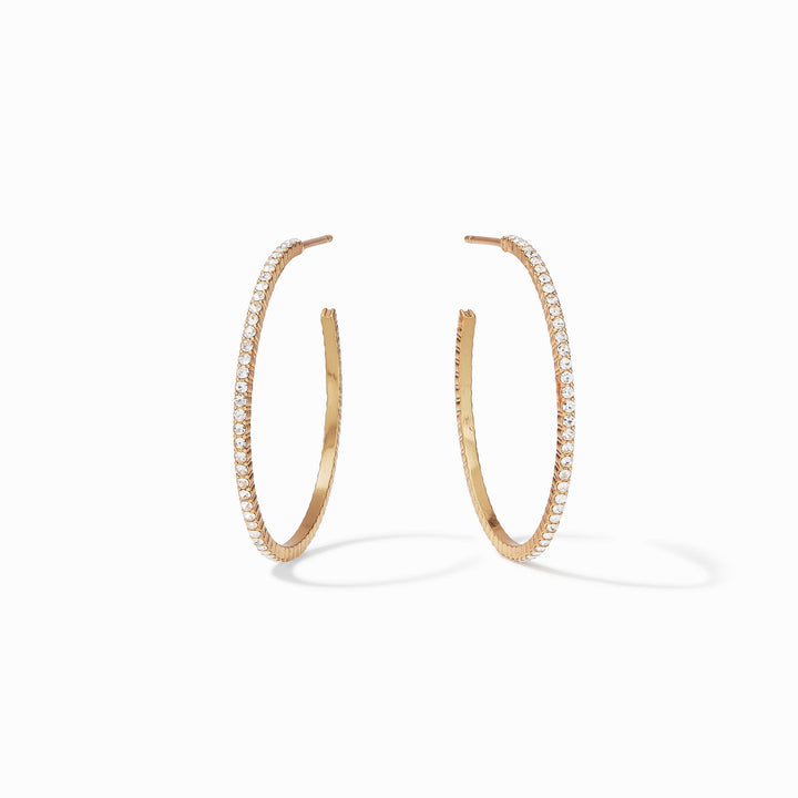 Windsor Hoop  - Gold Cubic Zirconia