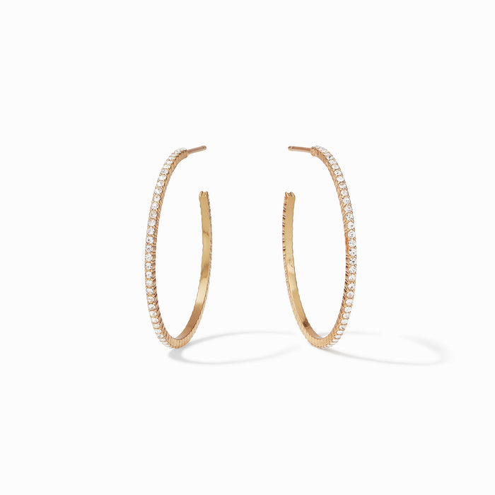 Windsor Hoop  - Gold Cubic Zirconia