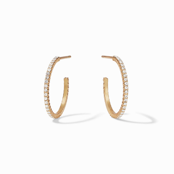 Windsor Hoop  - Gold Cubic Zirconia