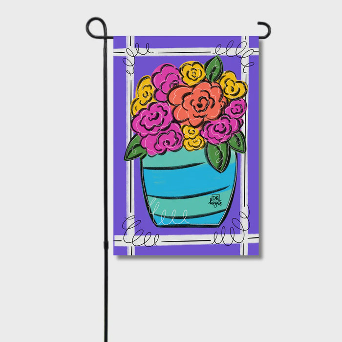 Flower Jar Garden Flag