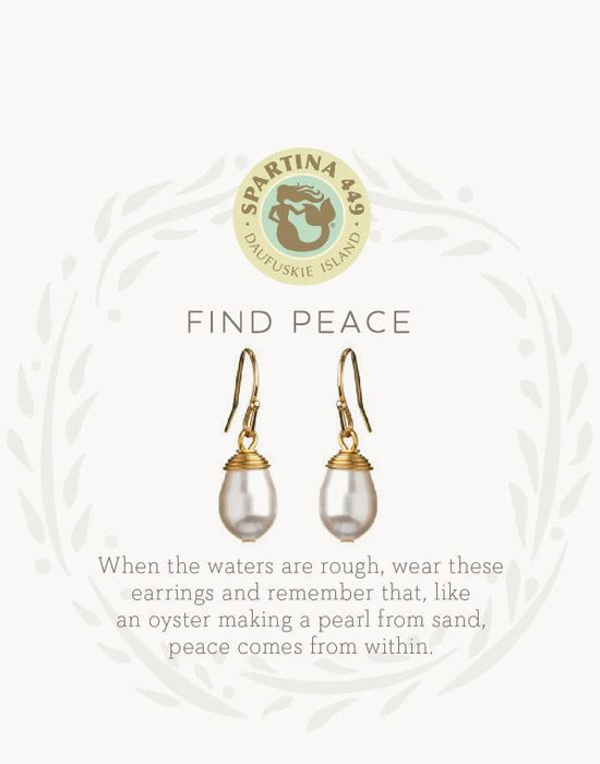 Sea La Vie Find Peace Drop Earrings