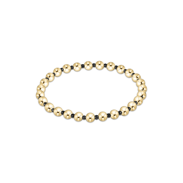 Faceted Hematite Grateful Pattern 5mm Bead Bracelet