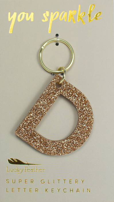 Glitter Letter Keychain