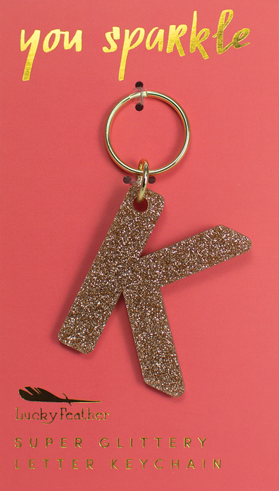 Glitter Letter Keychain