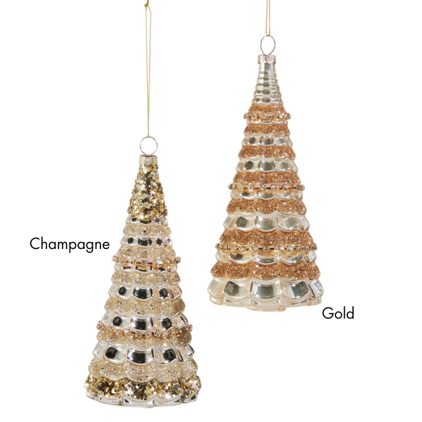 6" Gold Tree Ornament