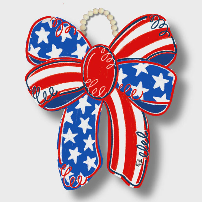 Patriotic Bow Door Hanger