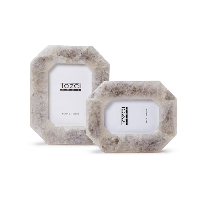 White Quartz Octagon Frame