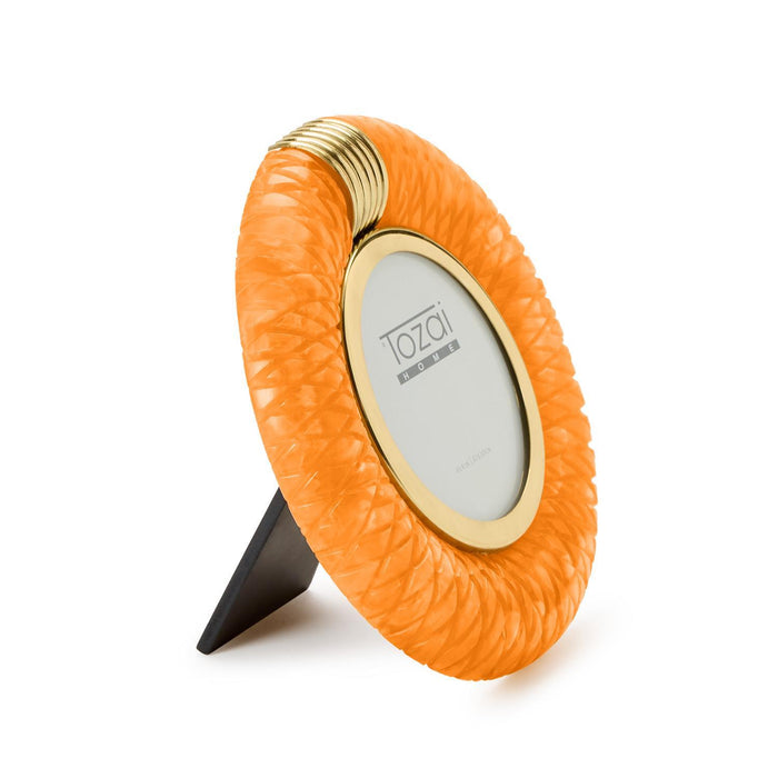 Opulence 4" x 4" Burnt Sienna Round Photo Frame