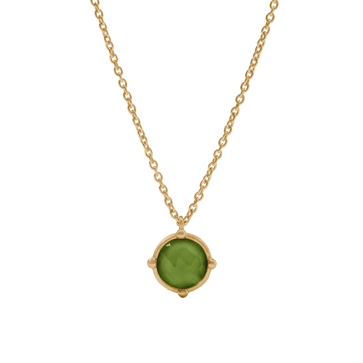 Honeybee Solitaire Necklace - Iridescent Palmetto Green