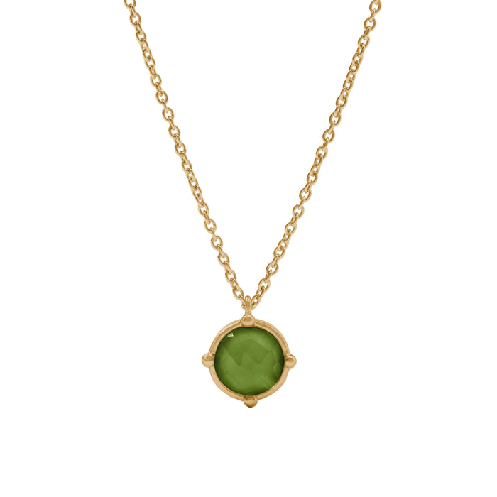 Honeybee Solitaire Necklace - Iridescent Palmetto Green