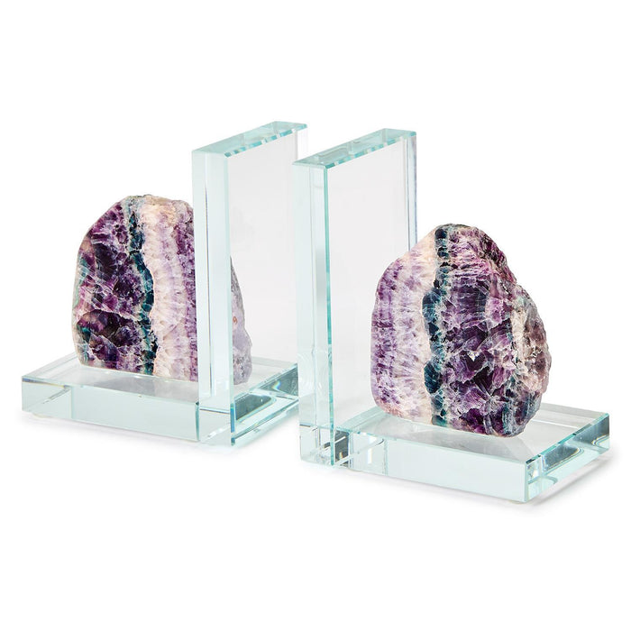 Fluorite Quartz Crystal Bookend - Sold Separately