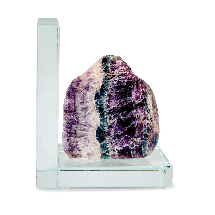 Fluorite Quartz Crystal Bookend - Sold Separately