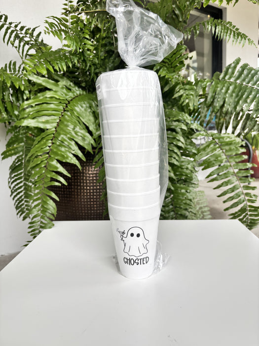 Ghosted Styrofoam Cup - Set of 10