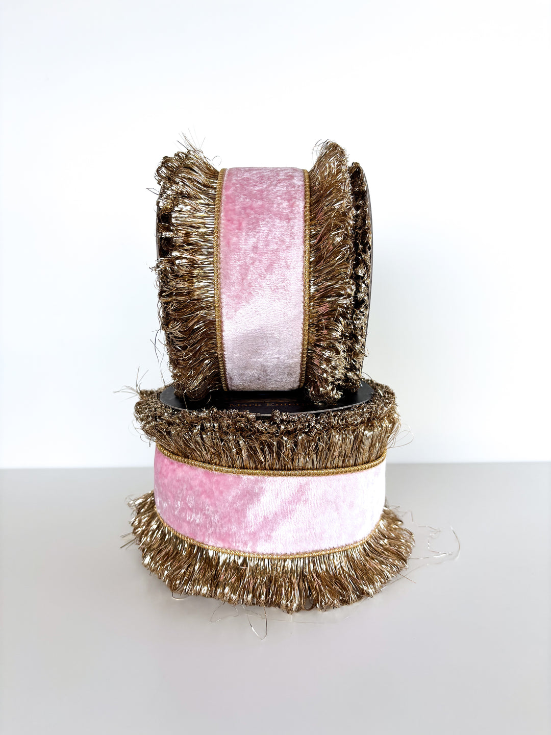 Pink Velvet DBL Sided Trim/Back Metallic Dupion 4 x 10yd