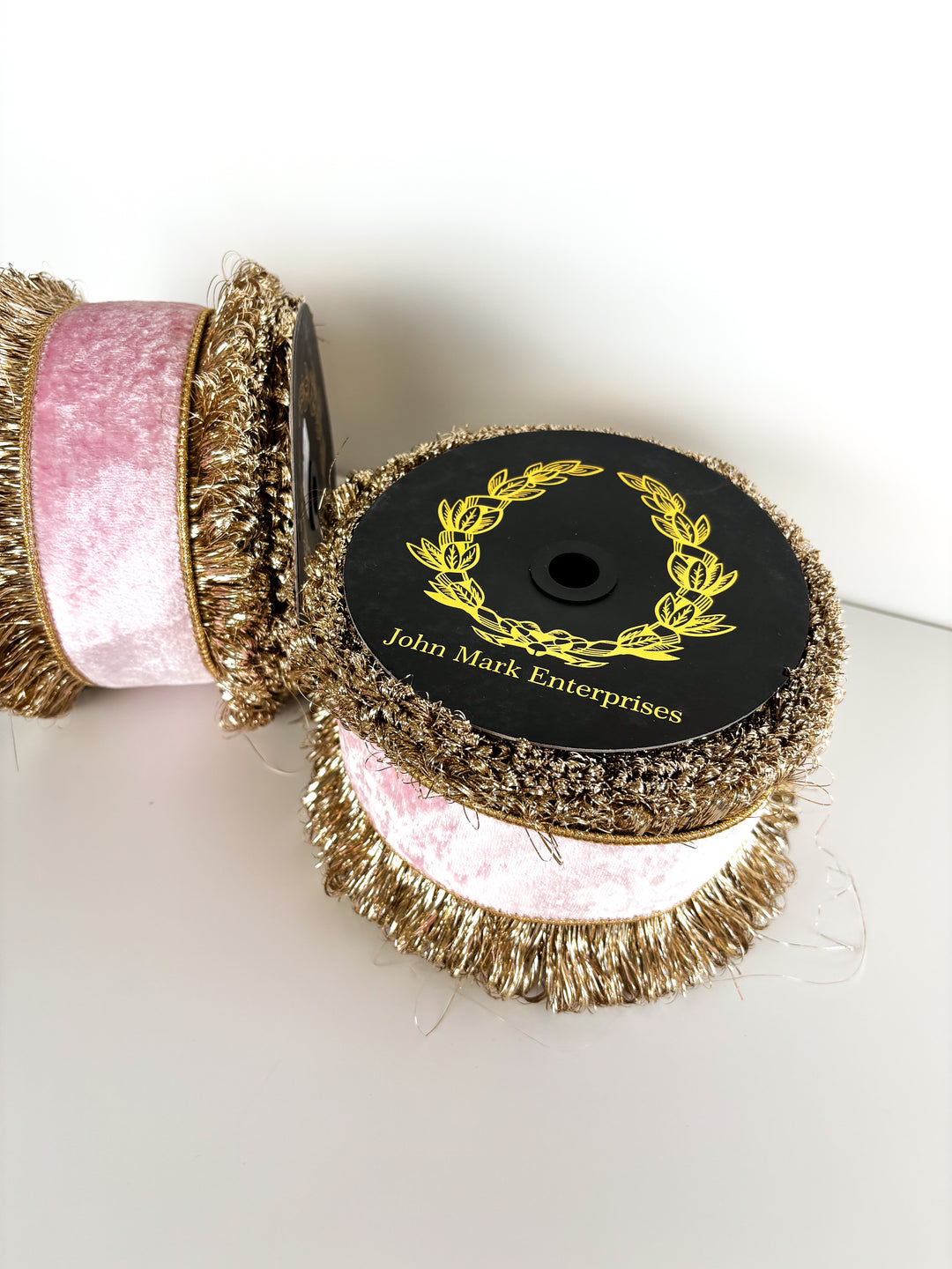 Pink Velvet DBL Sided Trim/Back Metallic Dupion 4 x 10yd