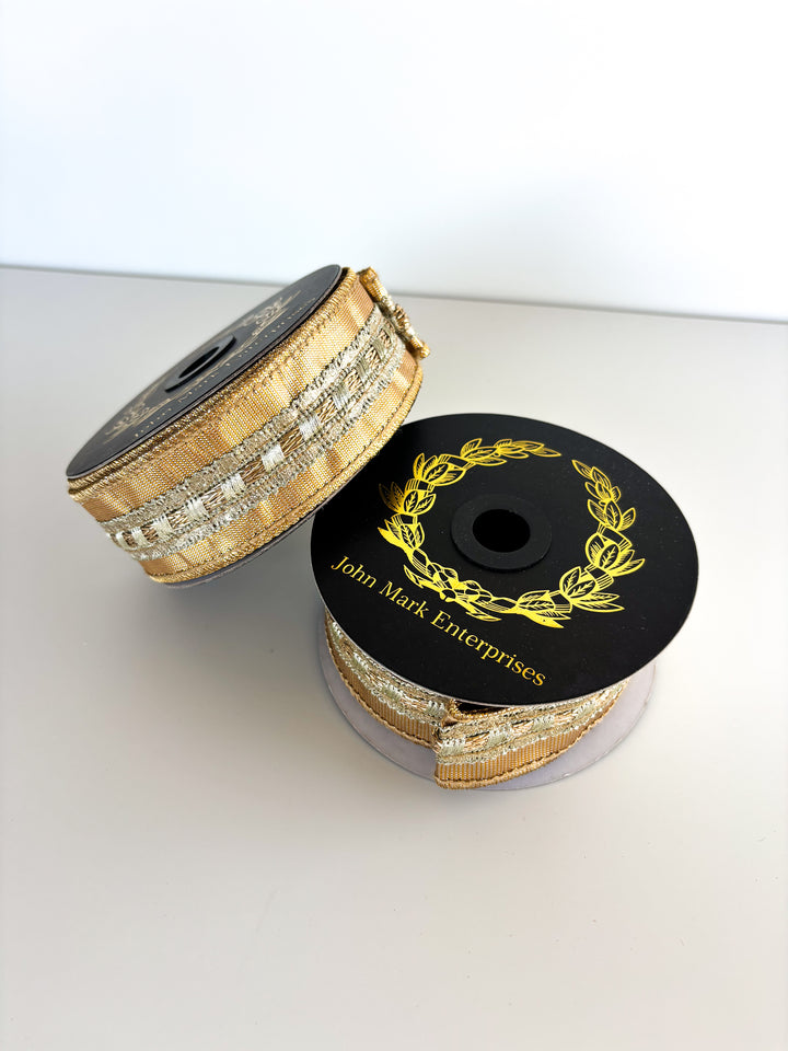 Gold Trim Metallic Dupion Gold-1.5x5yd