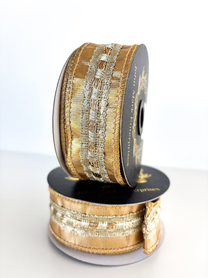 Gold Trim Metallic Dupion Gold-1.5x5yd