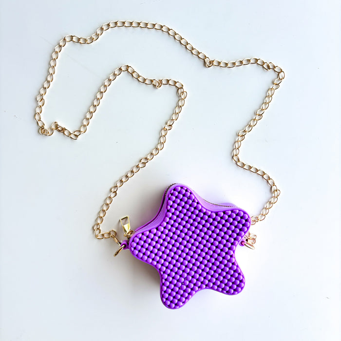 Bubble Star Mini Purse - Purple