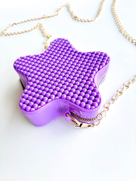 Bubble Star Mini Purse - Purple