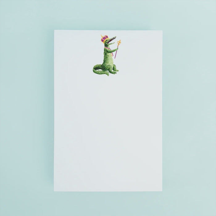 Mardi Gras Alligator Notepad