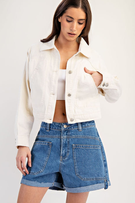 Cropped Long Sleeve Jacket