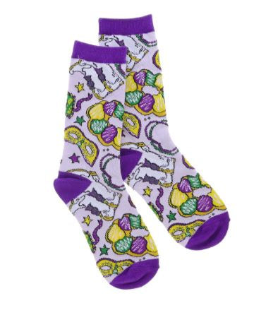 Mardi Gras Tall Sock